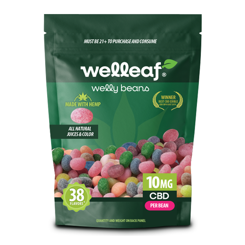 CBD EDIBLES, CBD JELLY BEANS, WELLEAF WELLYBEANS - ALL NATURAL MADE WITH REAL FRUIT JUICES